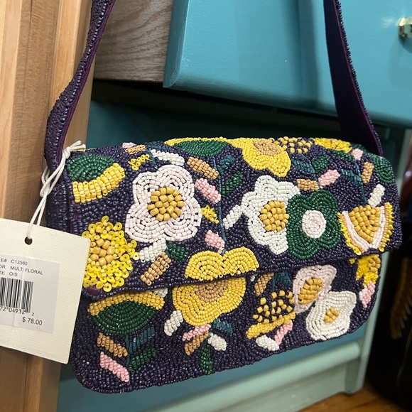 Viral TikTok Floral Beaded Shoulder Bag made India - Picture 1 of 9